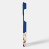 Waterverf Hydrangea gepersonaliseerd blauw iPhone Hoesje (Linkerkant)