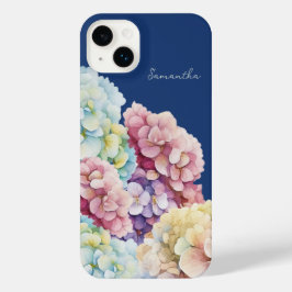 Waterverf Hydrangea gepersonaliseerd blauw