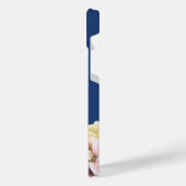 Waterverf Hydrangea gepersonaliseerd blauw iPhone Hoesje (Linkerkant)