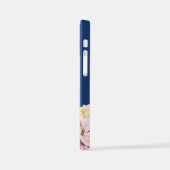 Waterverf Hydrangea gepersonaliseerd blauw iPhone Hoesje (Linkerkant)