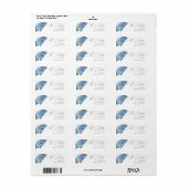 Waterverf Hydrangea Modern Retouradreslabel Etiket (Full Sheet)