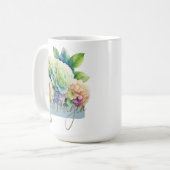 Waterverf Hydrangea Mok (Voorkant links)