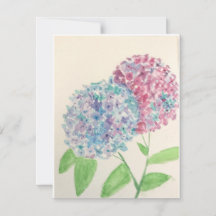 Waterverf Hydrangea Notecard