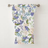 Waterverf Hydrangea & Roos Bloemen Bad Handdoek (Insitu)
