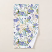 Waterverf Hydrangea & Roos Bloemen Bad Handdoek (Handdoek)
