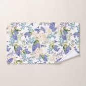 Waterverf Hydrangea & Roos Bloemen Bad Handdoek (Handdoek)