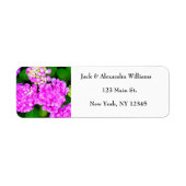 Waterverf Hydrangea Roze Bloemen retouradres Etiket (Voorkant)