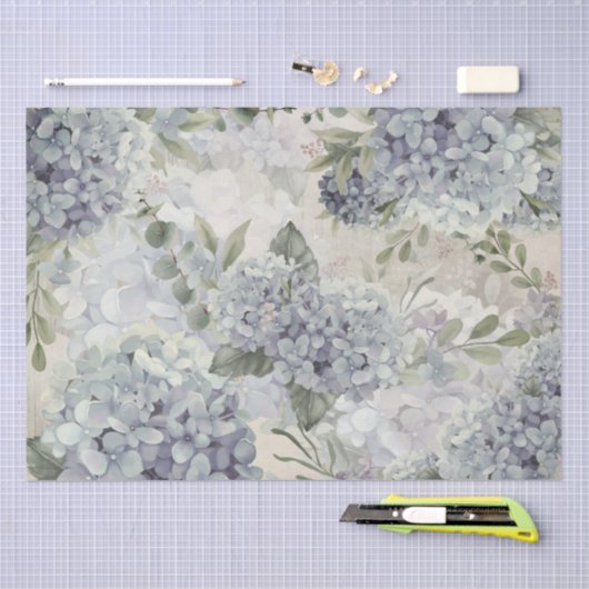  waterverf hydrangea tissuepapier (Craft)