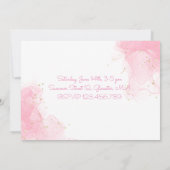 Waterverf hydrangea tweede uitnodiging (Achterkant)