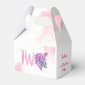 Waterverf hydrangea tweede verjaardag bedankdoosjes (Achterkant)
