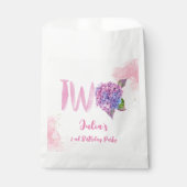 Waterverf hydrangea tweede verjaardag bedankzakje (Voorkant)