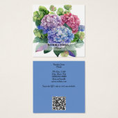 Waterverf Hydrangea Visitekaartjes (Voorkant /achterkant)