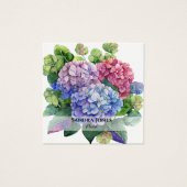 Waterverf Hydrangea Visitekaartjes (Voorkant)
