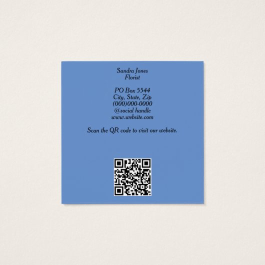 Waterverf Hydrangea Visitekaartjes (Achterkant)