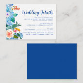 waterverf Hydrangea Wedding Details Informatiekaartje (Voorkant / Achterkant)