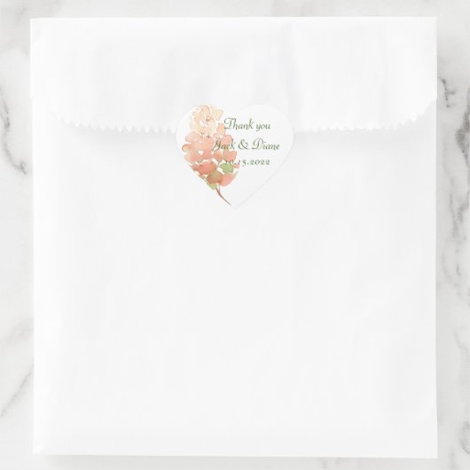 Waterverf Hydrangea Wedding Sticker (Tas)