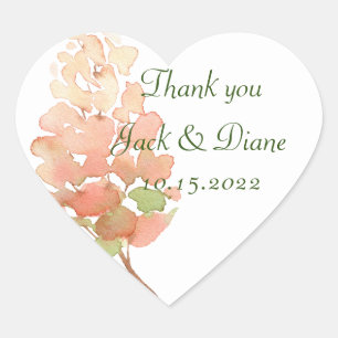 Waterverf Hydrangea Wedding Sticker