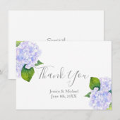 Waterverf Hydrangeas Bedankkaart (Voorkant / Achterkant)