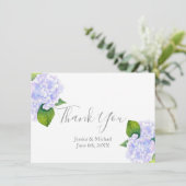 Waterverf Hydrangeas Bedankkaart (Staand voorkant)