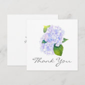 Waterverf Hydrangeas Bedankkaart (Voorkant / Achterkant)
