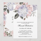 Waterverf Hydrangeas | Bevestiging Kaart (Voorkant / Achterkant)