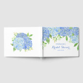 Waterverf Hydrangeas Blue Floral Vrijgezellenfeest Gastenboek (Volledig)