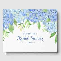 Waterverf Hydrangeas Blue Floral Vrijgezellenfeest