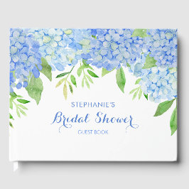 Waterverf Hydrangeas Blue Floral Vrijgezellenfeest Gastenboek