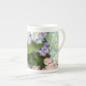Waterverf Hydrangeas Bone China Tea Cup Porselein Kop (Voorkant rechts)