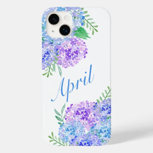 Waterverf Hydrangeas Chic Floral Case-Mate iPhone Case (Achterkant)