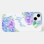 Waterverf Hydrangeas Chic Floral Case-Mate iPhone Case (Achterkant (horizontaal))