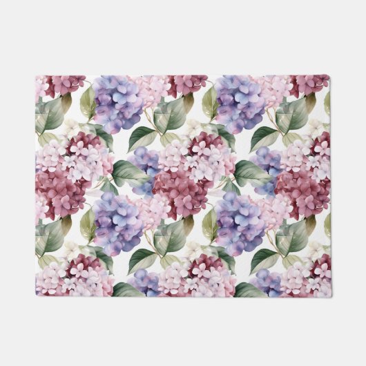 Waterverf Hydrangeas Deurmat (Voorkant)