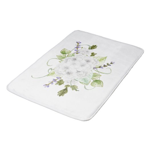 Waterverf Hydrangeas en Lilacs Badmat (Gekanteld)