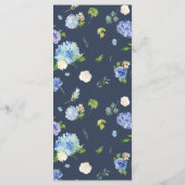 Waterverf Hydrangeas Floral WreatMenu II Menu (Achterkant)