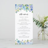 Waterverf Hydrangeas Floral WreatMenu II Menu (Staand voorkant)