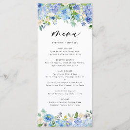 Waterverf Hydrangeas Floral WreatMenu II Menu