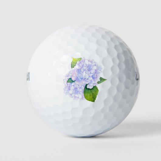 Waterverf Hydrangeas Golf Balls Golfballen (Voorkant)