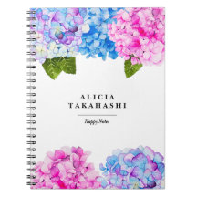 Waterverf Hydrangeas | Jouw namen toevoegen