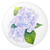 Waterverf Hydrangeas Keramische Knop (Voorkant)