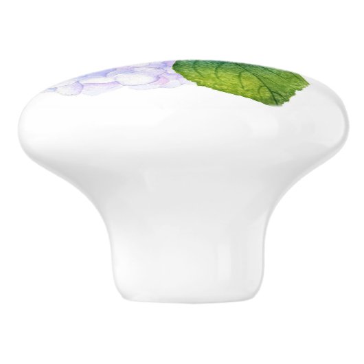 Waterverf Hydrangeas Keramische Knop (Zijkant)