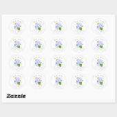 Waterverf Hydrangeas-labels Ronde Sticker (Vel)