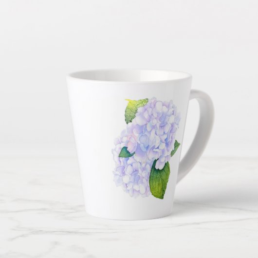 Waterverf Hydrangeas Latte Mok (Rechterhoek)