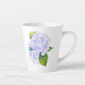 Waterverf Hydrangeas Latte Mok (Rechts)