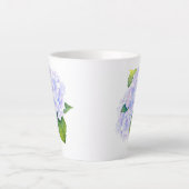 Waterverf Hydrangeas Latte Mok (Voorkant)