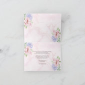 Waterverf Hydrangeas Peonies Floral Bereavement Bedankkaart (Binnen)