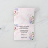 Waterverf Hydrangeas Peonies Floral Bereavement Bedankkaart (Binnen)