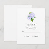 Waterverf Hydrangeas RSVP Kaartje (Voorkant / Achterkant)