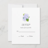 Waterverf Hydrangeas RSVP Kaartje (Voorkant)
