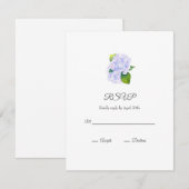 Waterverf Hydrangeas RSVP Kaartje (Voorkant / Achterkant)