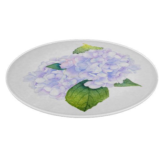 Waterverf Hydrangeas Snijplank (Hoek)
